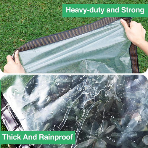 Lona Transparente Resistentes Con Ojales De 3x6, Impermeable