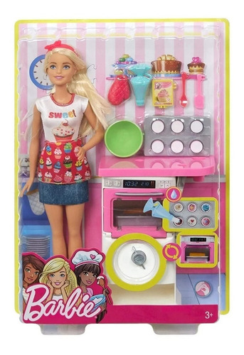Barbie Chef De Pastelitos Set Juego Cocina Repostera