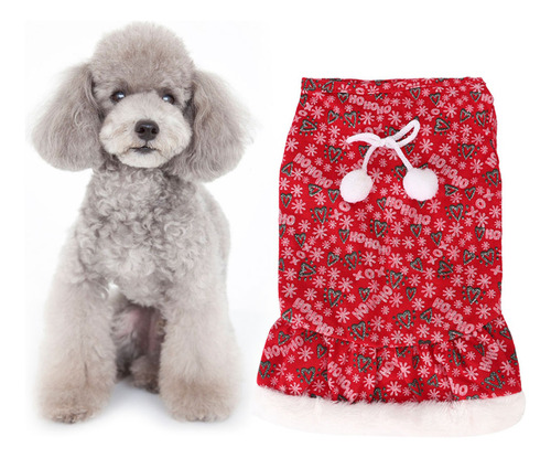 Bonita Falda Roja De Invierno Para Perros Pequeños Y Cachorr