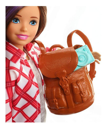 Skkiper Barbie Dreamhouse Adventures Vamos de Viaje Muñeca con Accesorios
