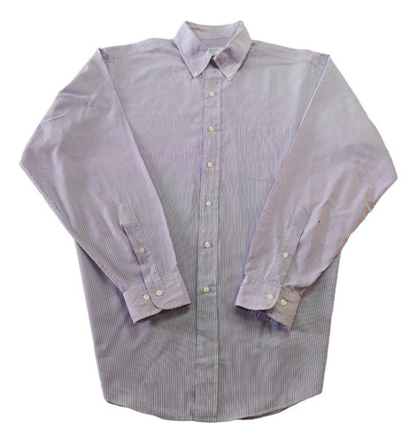 Camisa Morada Rayas Talla L/g Brooks Brothers 