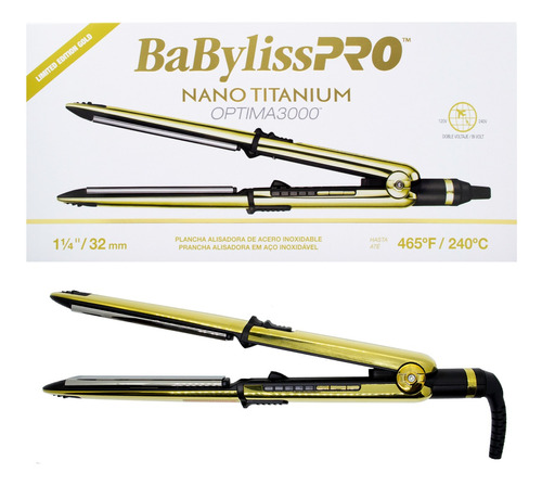 Babyliss Planchita Alisado Optima 3000 Gold 3c 