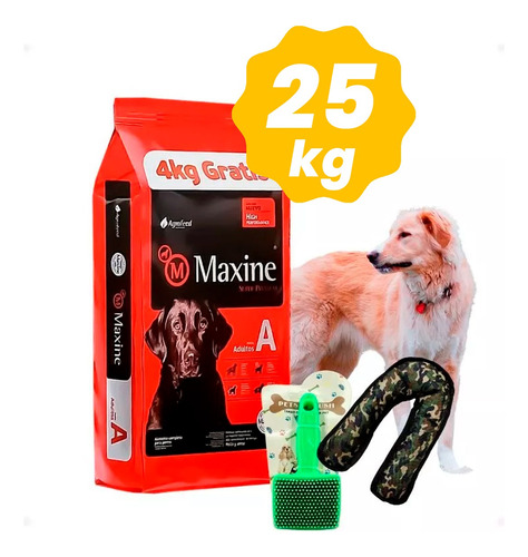 Alimento Maxine Perro Adulto Premium 25kg +cepillo +bumeran