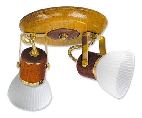Lampara Echo Plafon En Madera Combinado Led Carilux