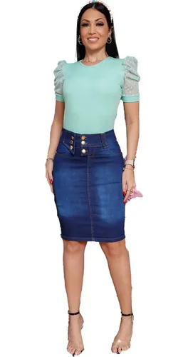 Saia jeans curta barata cheap