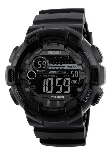 Reloj Hombre Skmei 1243 - Sumergible - Negro Modelo Militar