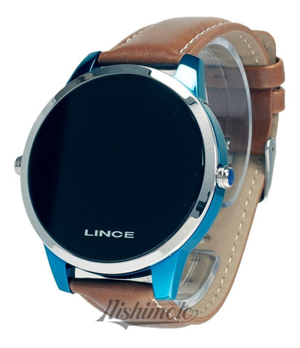 Relogio Lince Masculino Digital Mdc4594l Pxmx Aço Couro