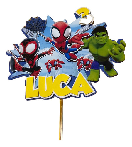 Topper Para Pastel  Spidey (personalizable) 