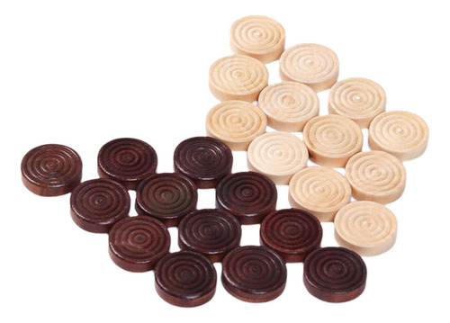 24 Piezas Redondas De Backgammon Con Canto Apilable Para