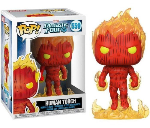 Boneco Funko Pop Marvel: Fantastic Four Human Torch 559