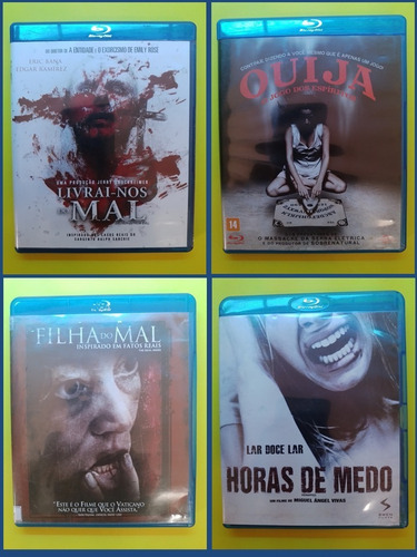 4 Blurays Diversos Gênero Terror Originais 