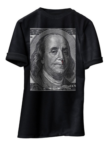 Playera Negra Personalizada George Washington Dinero Sucio