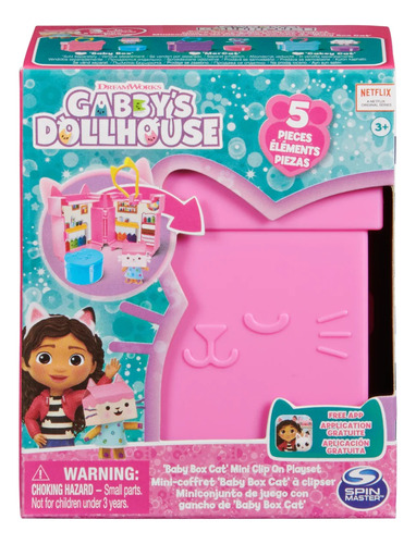 Gabby's Dollhouse Mini Conjunto De Juego Gancho Baby Box Cat
