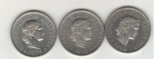 Suiza Lote 3 Monedas Diferentes De 10 Rappen Km 27 - Excel.