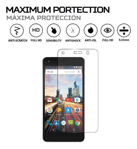 Protector Mica Pantalla Para Archos 50f Helium Lite