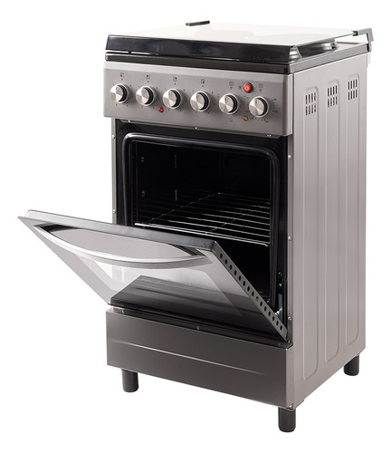 Cocina Eléctrica Vitta Símil Acero 50cm Grill Puerta c/Visor