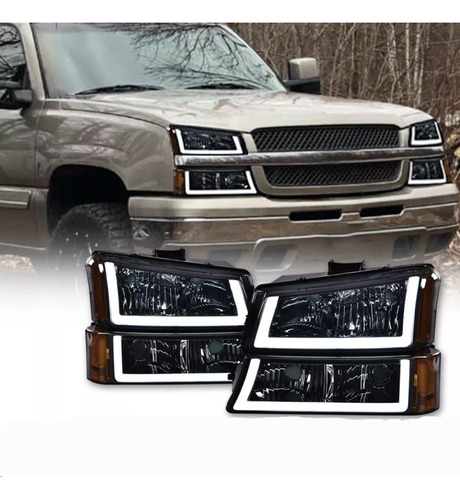 Faros Led Chevrolet Silverado Cheyenne 2003 2004 2005 2006 Ambos Lados