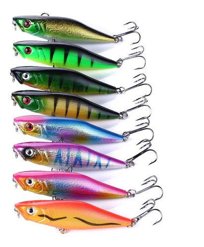 8 Señuelos De Pesca Estilo Rapala 7.5cm 8gr