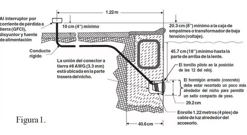 Reflector Para Alberca Pentair Amerlite 300 W 12 V 50 Pies