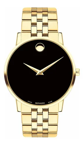 Reloj Hombre Movado 607203 Cuarzo Pulso Dorado En Acero MercadoLibre