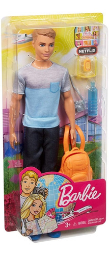 Ken Travel Viajero Con Accesorios Novio Barbie Mattel