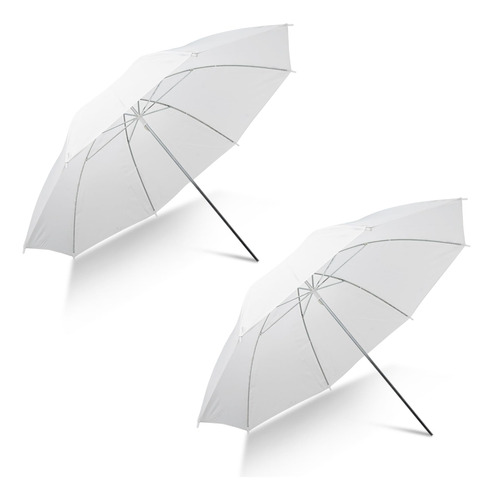[paquete De 2] Kit De Paraguas Suave Translucido Blanco De 3