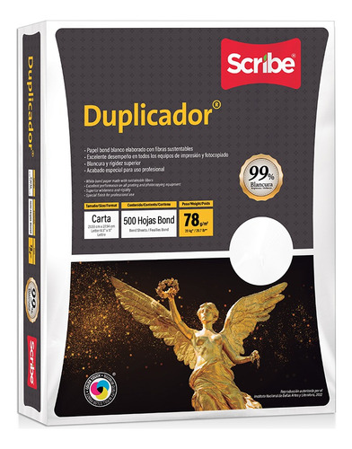 Hojas Blancas Tamaño Carta Scribe Duplicador 500 Hojas