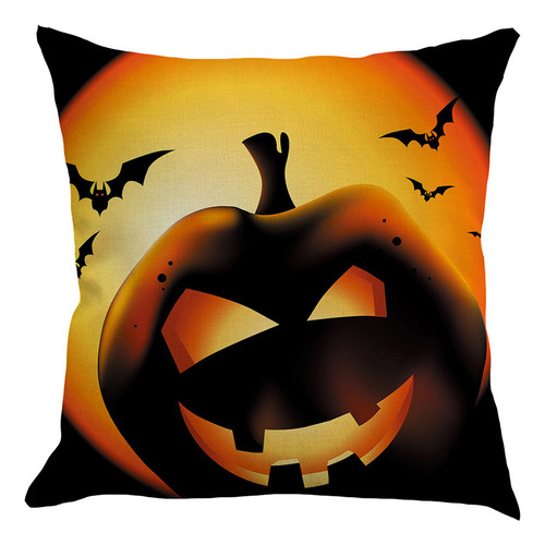 Funda De Cojín K Pillowcase De Lino Para Halloween