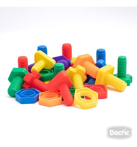 Juego Tornillos Y Tuercas Conectables Dactic 32 Pzas