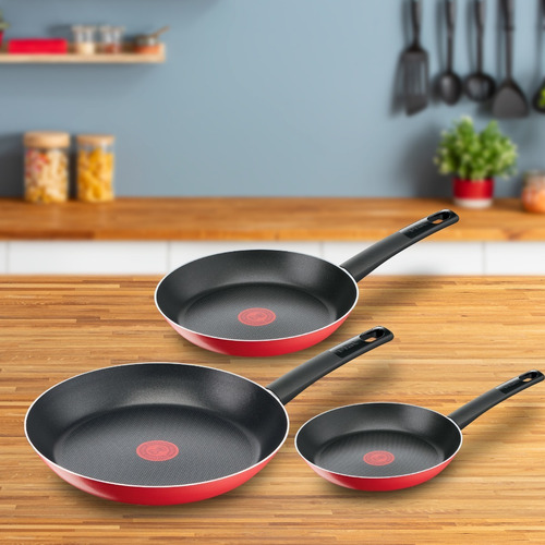 Imagen 2 de 5 de Juego 3 Sartenes T-fal Simply Cook 20 24 Y 30cm Cocina Ideal