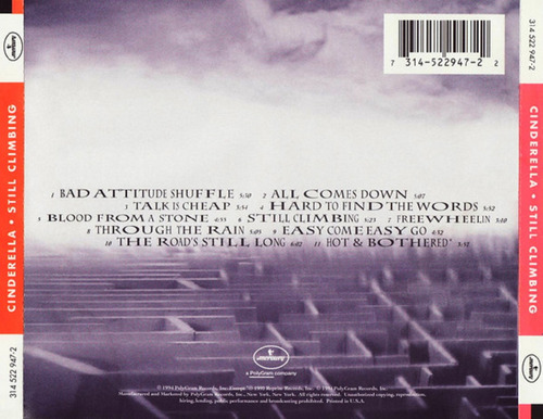 Cinderella / Still Climbing- Cd Album Importado