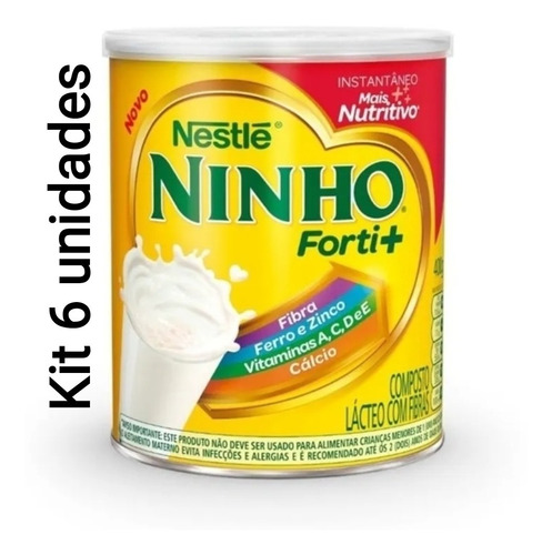 Kit 6 Latas - Leite Pó Ninho Integral 400g === Frete Gratis