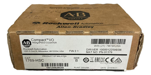 Allen Bradley 1769 Hsc High Speed Counter Compactlogix