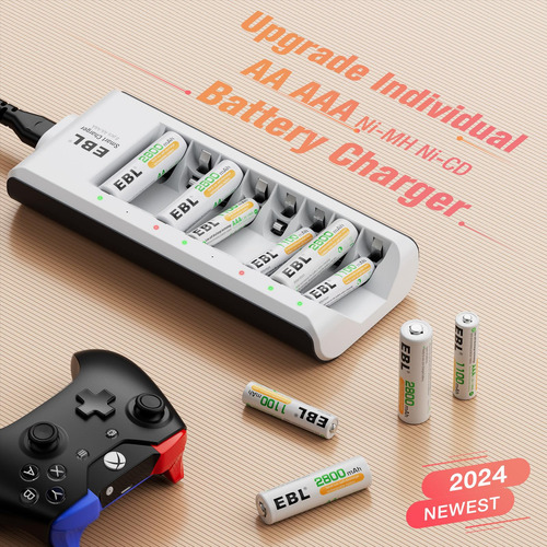 Cargador Para Baterías Aaa Y Aa Recargables Ni-mh 1100 Mah