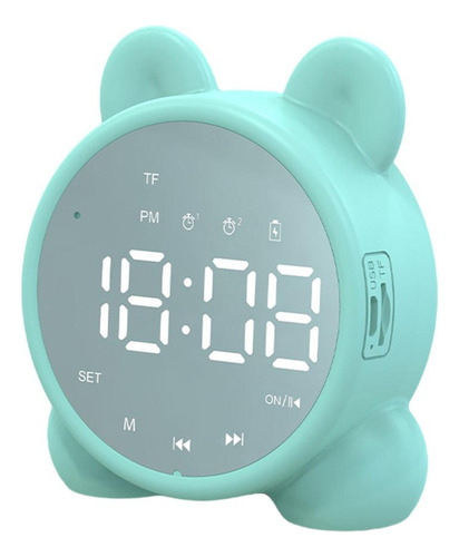 Reloj Despertador Con Altavoz Bluetooth Inteligente Verde