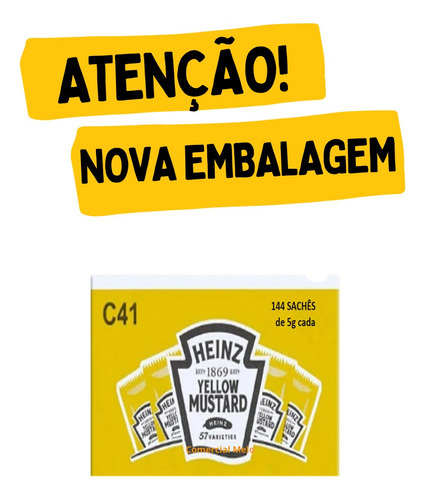 Mostarda Em Sachê Heinz Caixa Fechada Mostarda Heinz Atacado