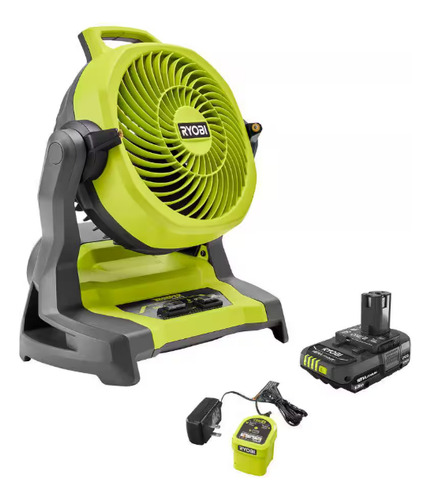 Ventilador Con Rociador Ryobi 18v Pcl851k 7-1/2in 1.5ah Set 19.05 Cm 60 Verde/gris Gris Plástico 3