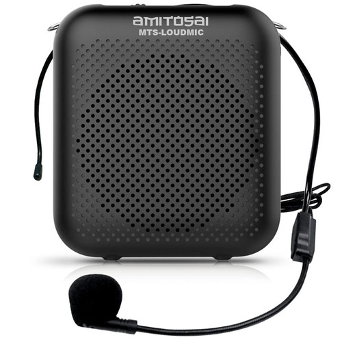 Microfono Inalambrico Tipo Vincha Con Parlante 10w Amitosai Mts-loudmic Para Clases, Turismo, Etc.