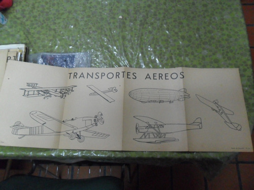 Lamina Cartel Transportes Aereos Avion Zeppelin Ave Pajaro