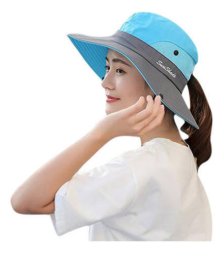 * Sombrero De Sombrilla Sólido Y Transpirable For Mujer,