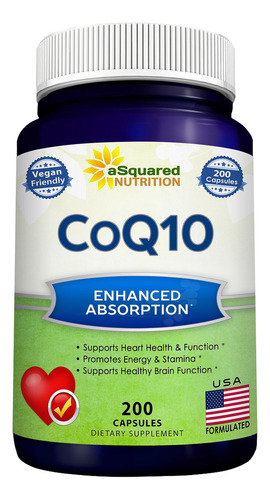 Suplemento De Coenzima Q10 De Squared Nutrition, 400 Mg, Pot