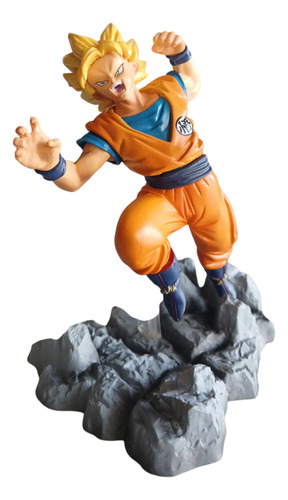 Figura Goku Ssj Dragon Ball Z 15 Cm En Caja Bootleg Anime