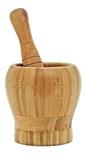 Imagem 1 de 5 de Pilão Com Socador Temperos Em Bambu Ecokitchen Mimo Style