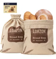 Comprar Paquete De 2 Bolsas De Pan De Lino Para Pan Casero, Ropa De 
