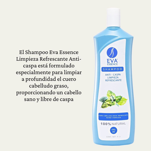 Kit Shampoo Y Acondicionador Anticaspa Eva Essence 1l