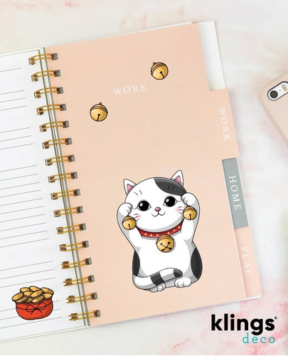 Imagen 3 de 5 de Vinilos Decorativos Gato De La Fortuna Suerte Maneki Neko