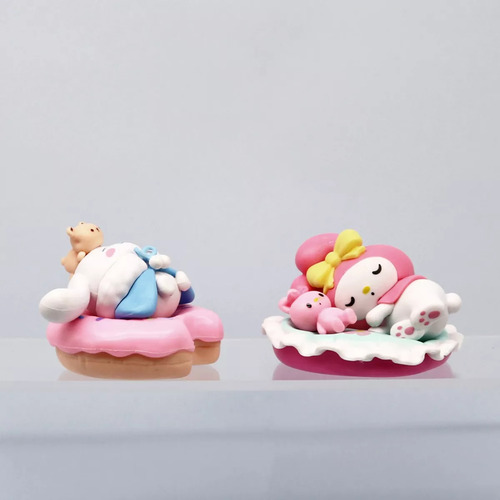 Set 6 Figuras Sanrio Sleep Safe Kuromi My Melody Twin Stars