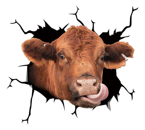 Calcomanía De Pared Con Forma De Vaca Para Coche, Ventana, C