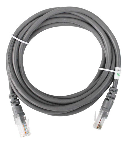 Patch Cord 100% Cobre 2,5m Cat5e Homologado - Cinza