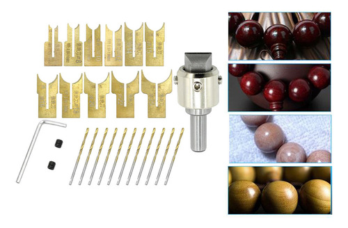 Nuevo Cuentas De Madera Esfera Herramientas 6-25 Conjunto
